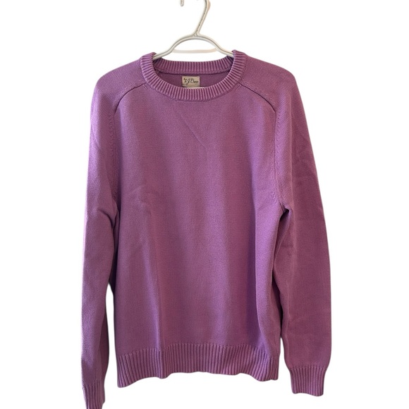J.Crew Heritage Cotton Crewneck Sweater in a purple/lavender color - Picture 2 of 6